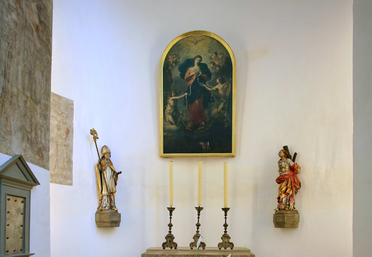 Das Wallfahrtsbild Maria Knotenlöserin in St. Peter am Perlach. (Foto: Wolfgang B. Kleiner)