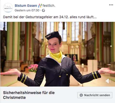 Der Facebook-Clip des Bistums Essen. (Foto: Screenshot)