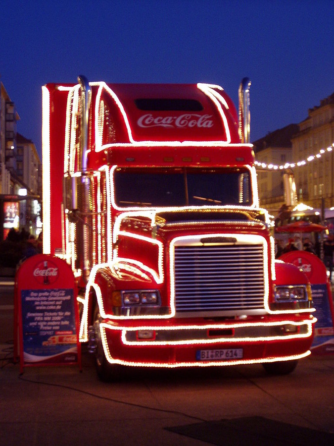 Coca-Cola-Weihnachts-Truck.    Foto: gem