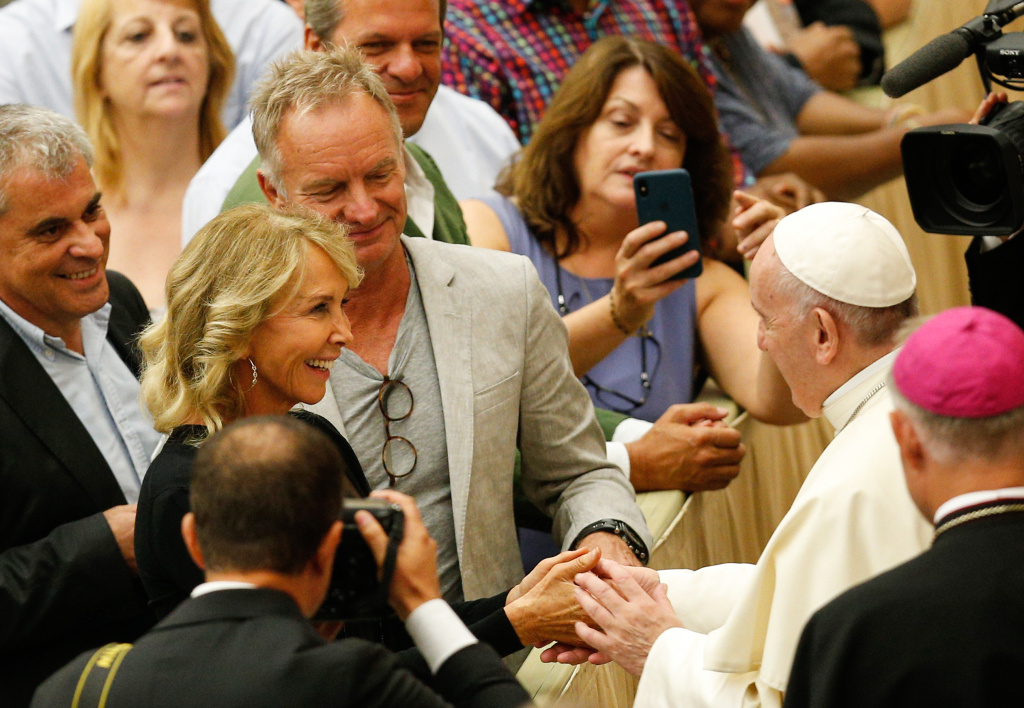 Sting bei Papst fRanziskus. (Foto: KNA)
