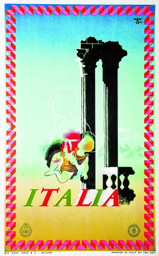 Mit der Muttergottes warb die italienische Tourismuszentrale ENIT 1936 für Urlaub im faschistischen Italien. (Repro: Krauß)