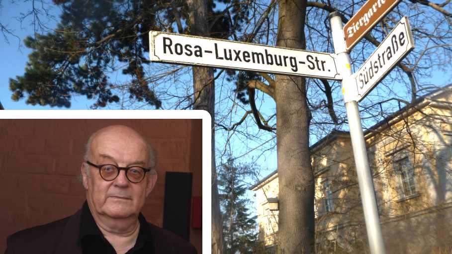 Die Rosa-Luxemburg-Straße ist auch heute noch nach der Kommunistin benannt. Die dort ansässige Oberschule, an der Zeitzeuge Thomas Ammer (kleines Foto, Imago/gezett) damals Schüler war, gibt es nicht mehr. (Foto: Vallendar)