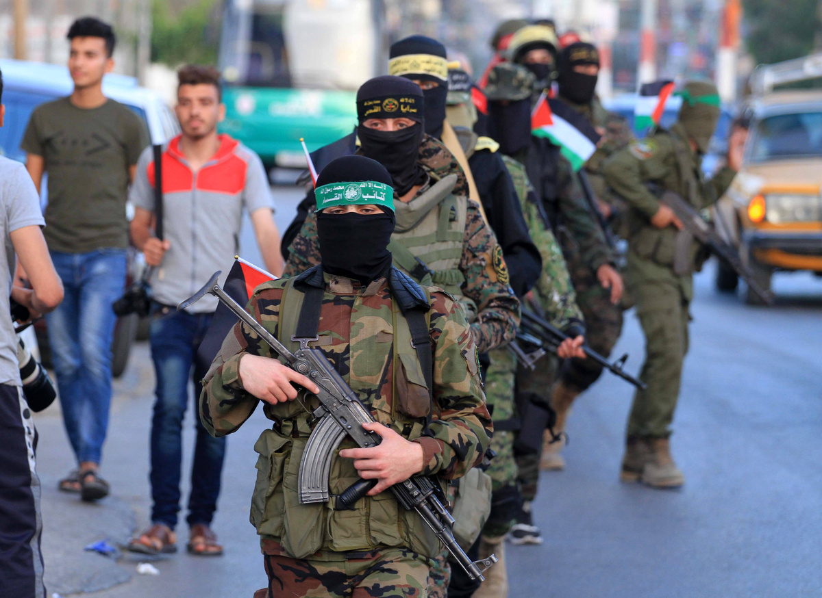 Kämpfer der radikalislamischen Hamas im Gazastreifen. Politologe Matthias Küntzel sieht sie in direkter Nachfolge jener Kräfte, die während des Zweiten Weltkriegs mit den Nazis zusammenarbeiteten. (Foto: imago/Zuma Press)