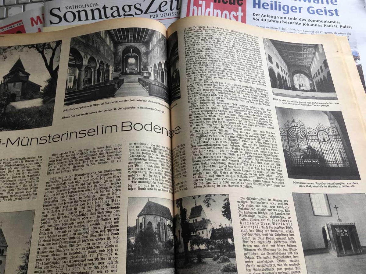 Weitgehend auf religiöse und kirchliche Themen beschränkt war die konfessio­nelle Presse in der Nazizeit. Im Bild: eine Ausgabe des Augsburger „Katholischen Sonntagsblatts“ aus dem Jahr 1936. (Foto: Fels)