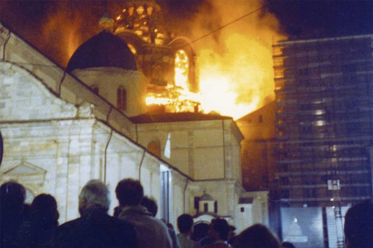Die Kapelle war durch den Brand im April 1997 fast vollständig zerstört worden. (Foto: Erzbistum Turin)
