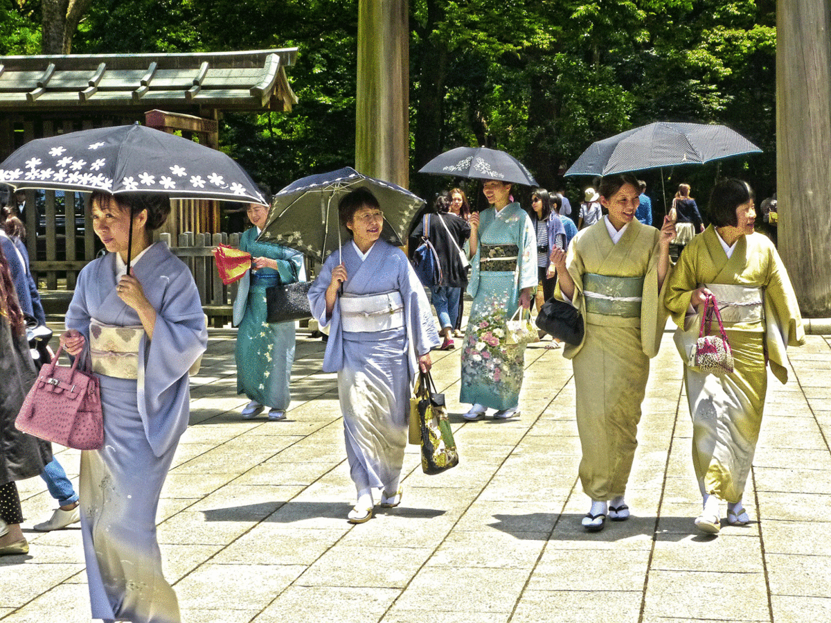 Frauen in bunten Kimonos, liebevoll angelegte Gärten und ausgefeilte Teezeremonien: Papst Franziskus wird von seiner Japanreise im kommenden Jahr viele Eindrücke mitnehmen. (Foto: gem)