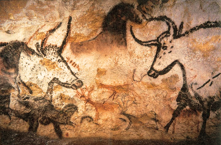 Altsteinzeitliche Malereien aus der Höhle von Lascaux. (Foto: gem)