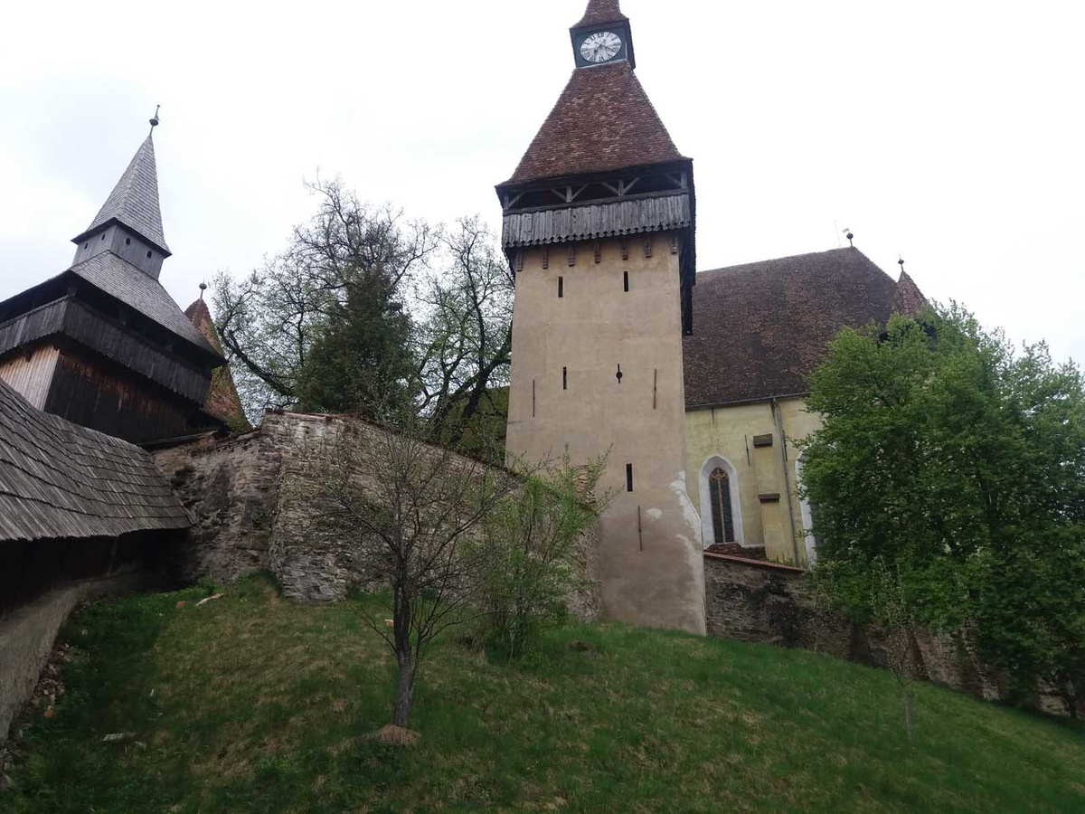 Auf einem Hügel über Birthälm thront eine Kirchenburg. (Foto: Reitzig)