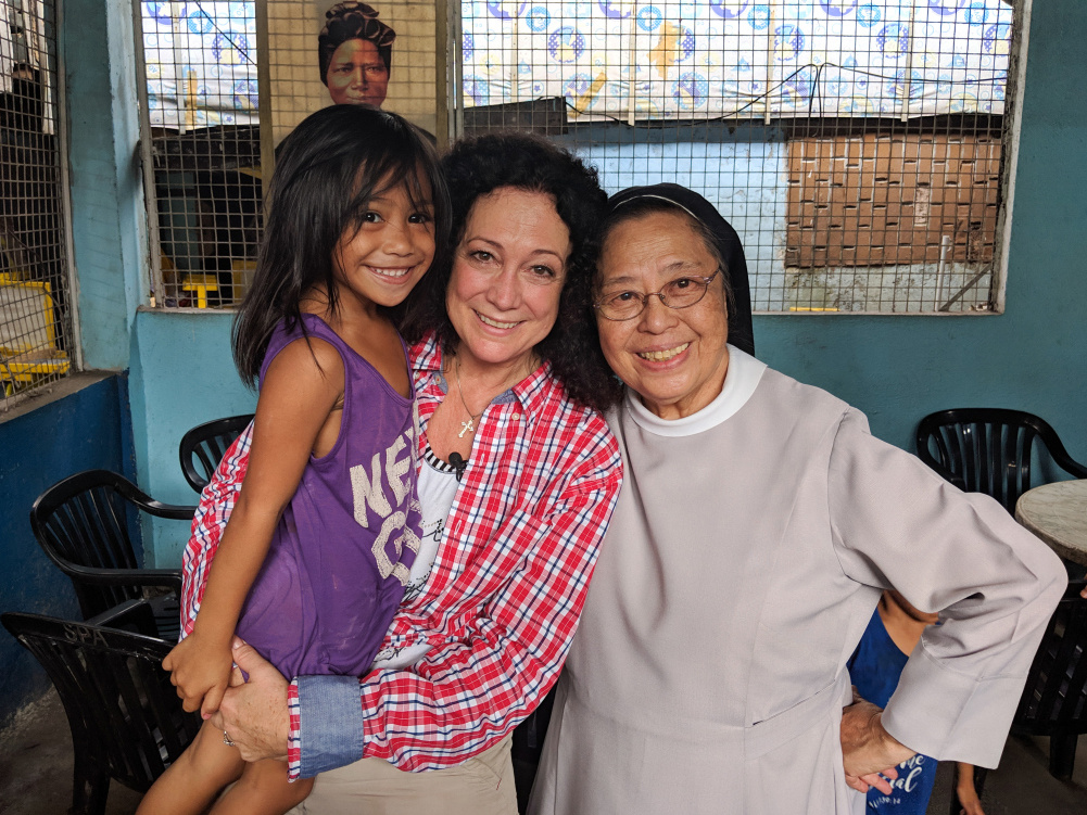 Die Schauspielerin Barbara Wussow bei einem Besuch in Manila am 6. November 2018. (Foto: KNA)