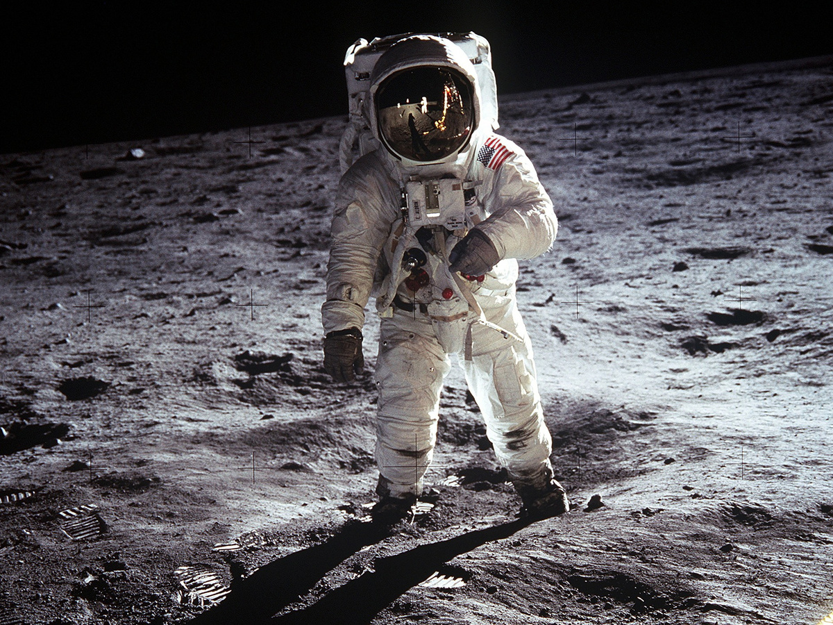 Mondlandung der US-Mission Apollo 11 am 20. Juli 1969. (Foto: gem)