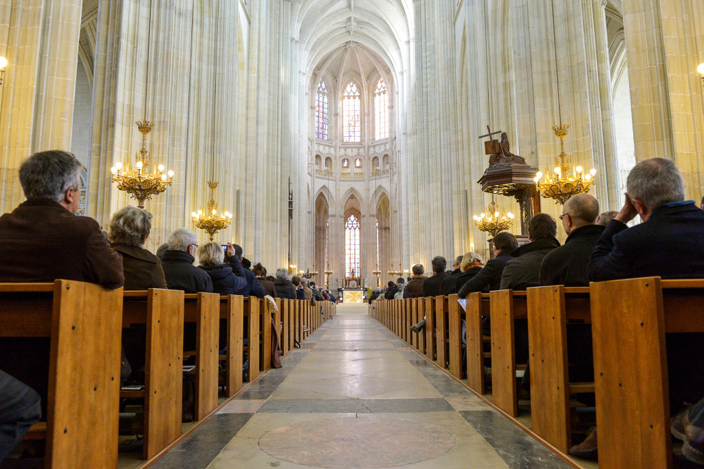 Innenraum der Cathedrale Saint-Pierre et Saint-Paul am 23. März 2014 in Nantes (Frankreich). (Foto: KNA)