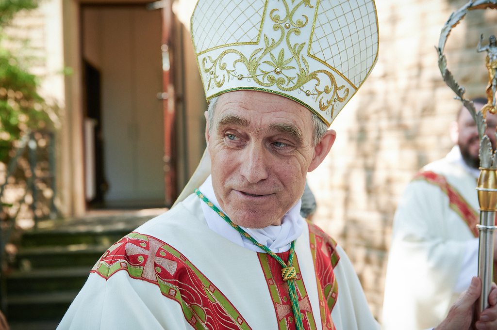 Erzbischof Georg Gänswein, Präfekt des Päpstlichen Hauses, am 4. Juni 2023 in Bochum. (Foto: KNA)
