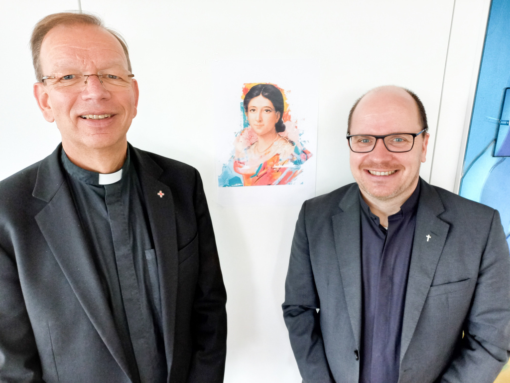 Wolfgang Huber (li.), Präsident von Missio München, und Dirk Bingener, Präsident des Kindermissionswerks "Die Sternsinger" und des Internationalen Katholischen Missionswerks Missio Aachen. (Foto: KNA)